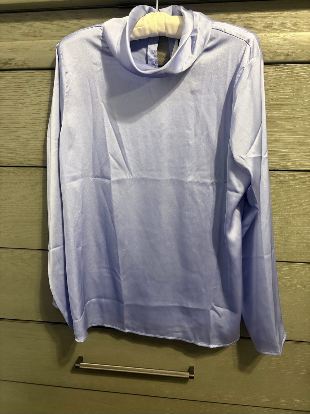 Banana Republic Lavender Long-Sleeve Mock Neck Top